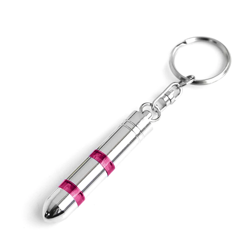 HLEST Portable Car Anti-static Keychain Dropshipping High Quality Steel Chrome Elimination Static Electricity Key Ring - Название цвета: Красный