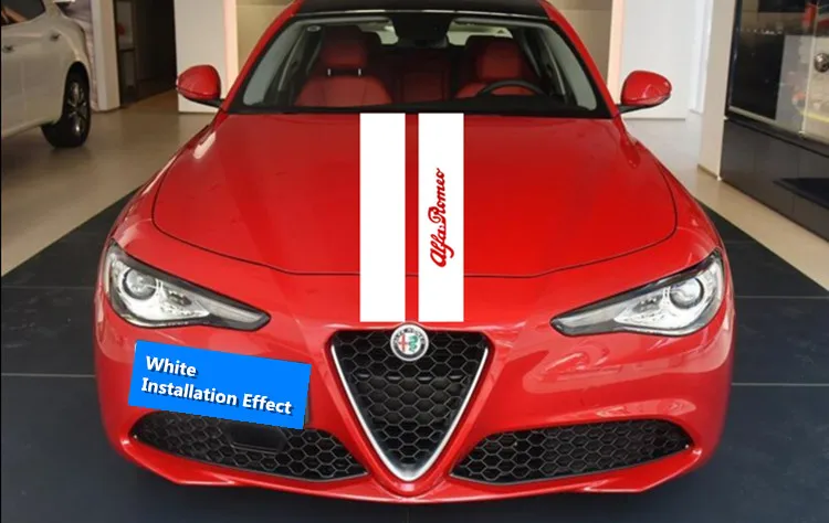 Капот автомобиля racing stripes графика наклейки для Alfa Romeo MiTo 147 156 166 159 Giulietta Giulia паук GT стайлинга автомобилей