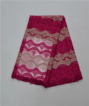 

French Net Lace Fabric 2016 Latest african guipure lace fabric with embroidery mesh tulle fabric 16.A20