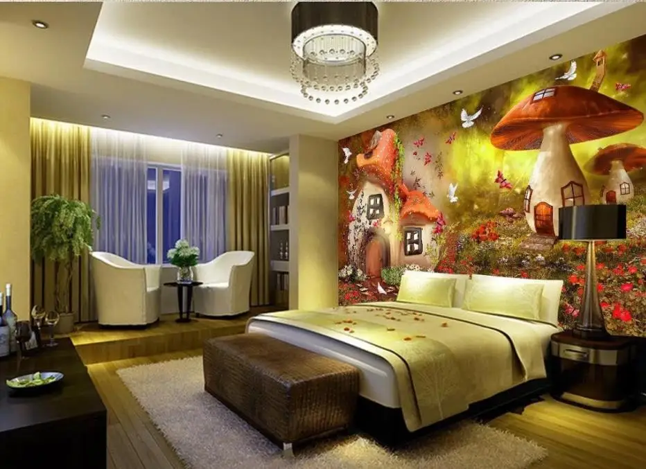 wallpaper for walls 3 d for living room Fairytale world mushroom children's room wallpaper mural wall wallpaper for walls 3 d for living room Fairytale world mushroom children's room wallpaper mural wall