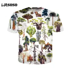 LIASOSO птица дерево собака Забавный футболка хип-хоп Объёмный рисунок (3D-принт) дом Kawaii Harajuku футболки лоскутное Стиль Толстовка с капюшоном do06