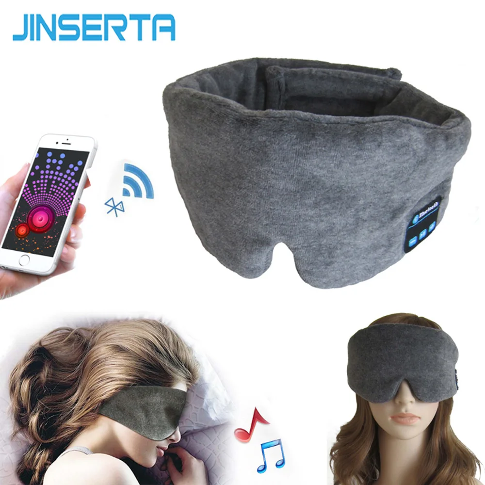 Продажа JINSRTA беспроводные Bluetooth наушники маска для сна держатель телефона спящие мягкие наушники для сна маска для глаз стерео Музыкальная гарнитур...