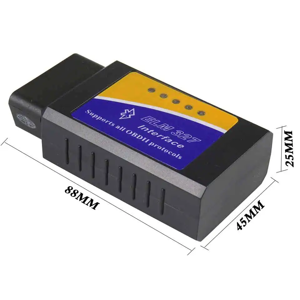 Супер PIC1825K80 чип elm327 Bluetooth V1.5 OBD2 OBDII ELM 327 авто код читателя диагностический сканер ELM-327 автомобилей диагностический инструмент