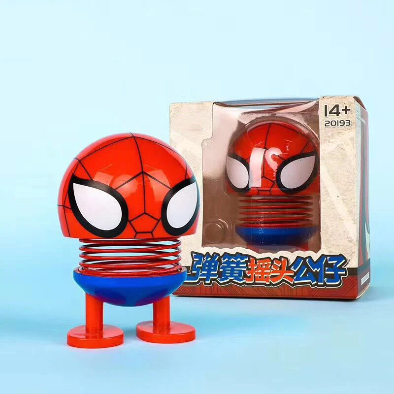

New Shaking the same paragraph creative shaking head doll spring man Car shaked head doll cute expression pack toys for children