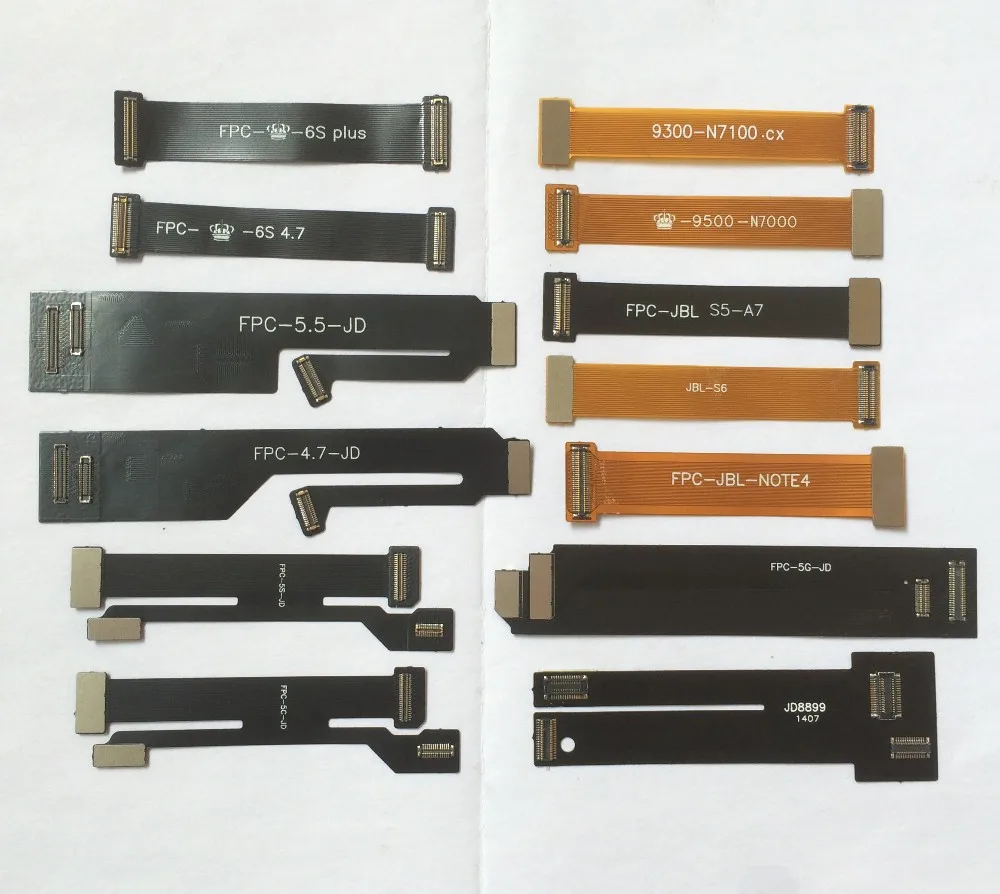 13Pcs LCD test Touch Screen Extension Tester Flex Cable For iPhone 4s 5 5s 5c 6 plus 6S for samsung s3 s4 s5 s6 g920 g925 | Мобильные