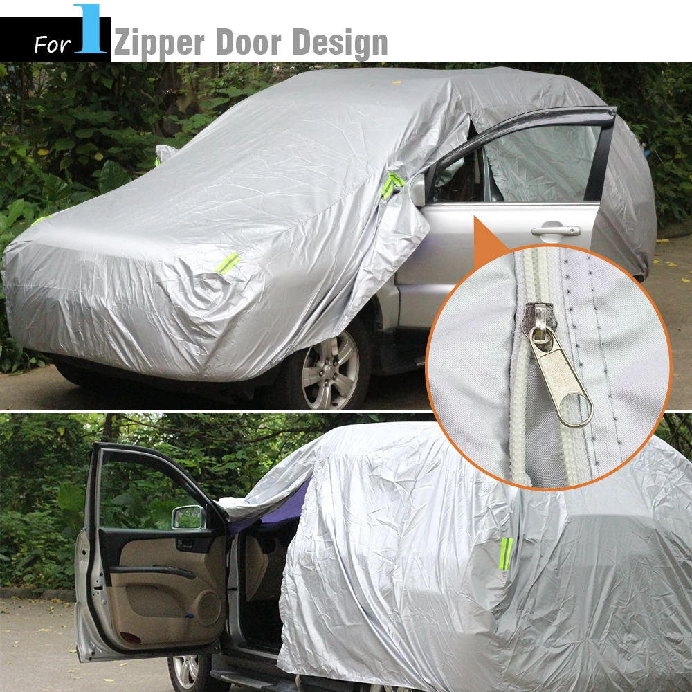 Buildreamen2 Car Cover Anti-UV Sun Shield Rain Snow Protector