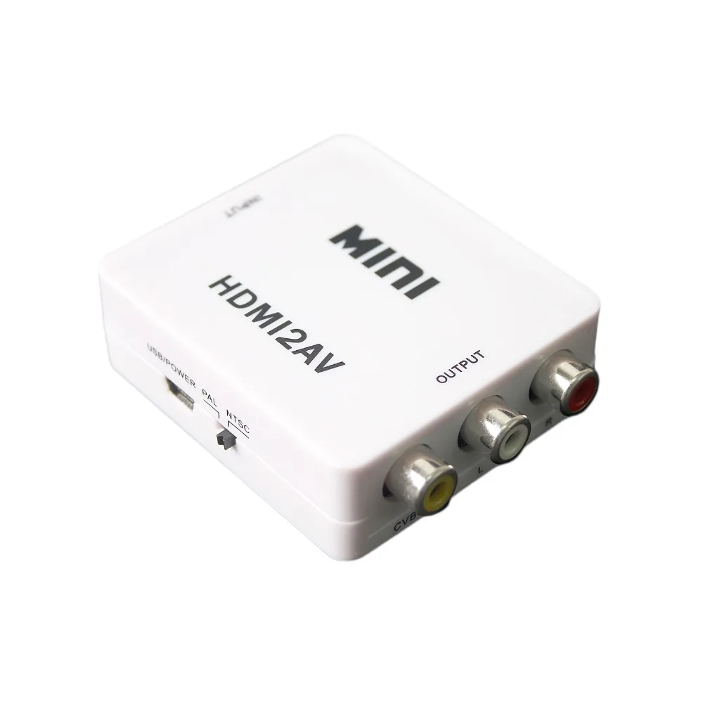 HDMI в AV CVBS композитный видео аудио конвертер адаптер 1080P Белый|Конвертеры и