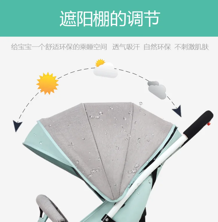 Детская коляска Сверхлегкий, портативный может сидеть откидная тележка детский зонт красивый пейзаж для детей коляска