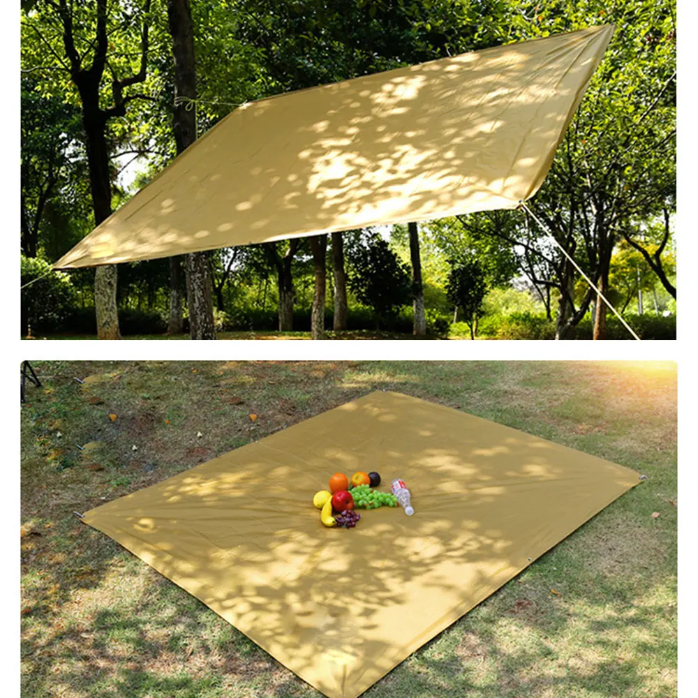 Sombra toldo Gazebo toldo sombra cuadrada pantalla impermeable viaje Camping estera Durable portátil carpa tela Camping hogar jardín Sombra toldo Gazebo toldo sombra cuadrada pantalla impermeable viaje Camping estera Durable portátil carpa tela Camping hogar jardín