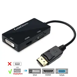 Большой Dp To Hdmi/Dvi/Vga 4-в-1 конвертер Hd линия аудио кабель