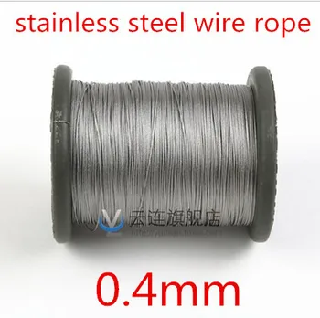 

100meter/lot 0.4mm Roll High Tensile Stainless Steel Wire Rope 7X7 Structure