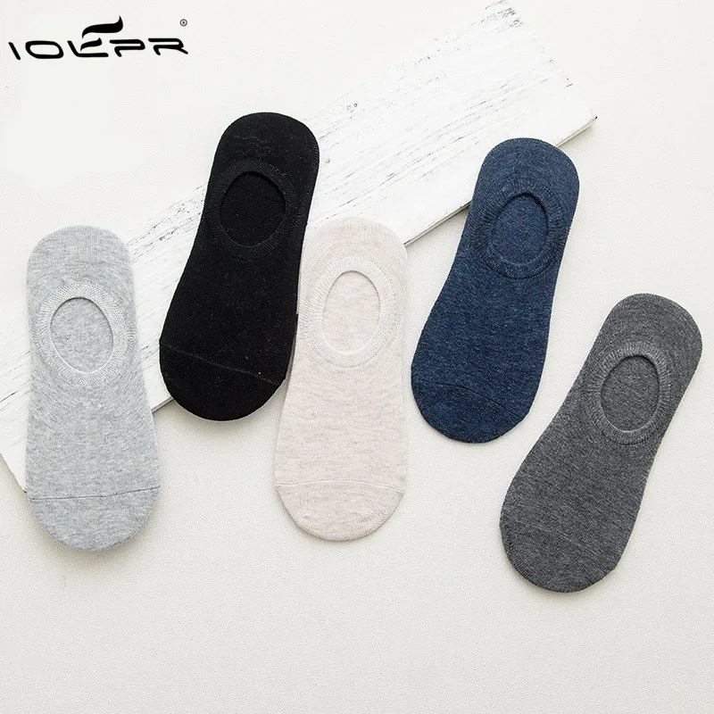 

IOLPR 5 pairs/ lot women cotton socks deodorant women invisible socks casual non slip shallow mouth women's boat socks wholesale