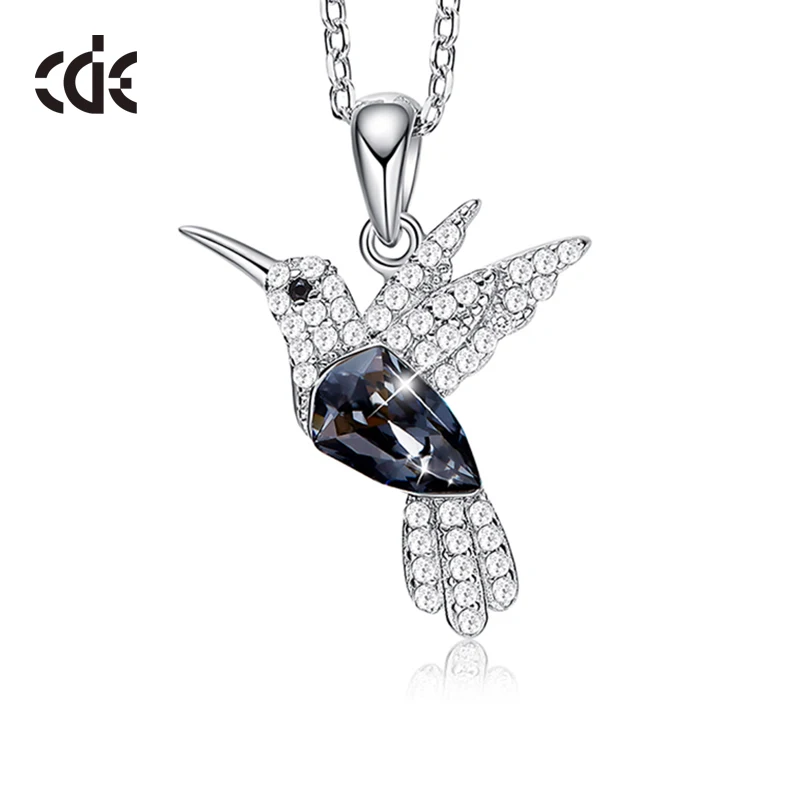 

CDE 925 Sterling Necklace Embellished with crystals from Swarovski Pendant Necklace Bird Jewelry Women Collar Necklace Mom Gifts