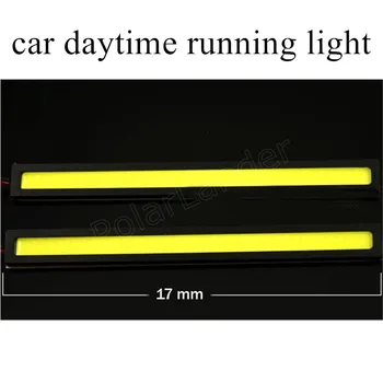 

2 pieces high quality 12V 6W COB LED Daytime Running Lights DRL Waterproof 12V Car LED LampsCar Bumper Decorative Sticker