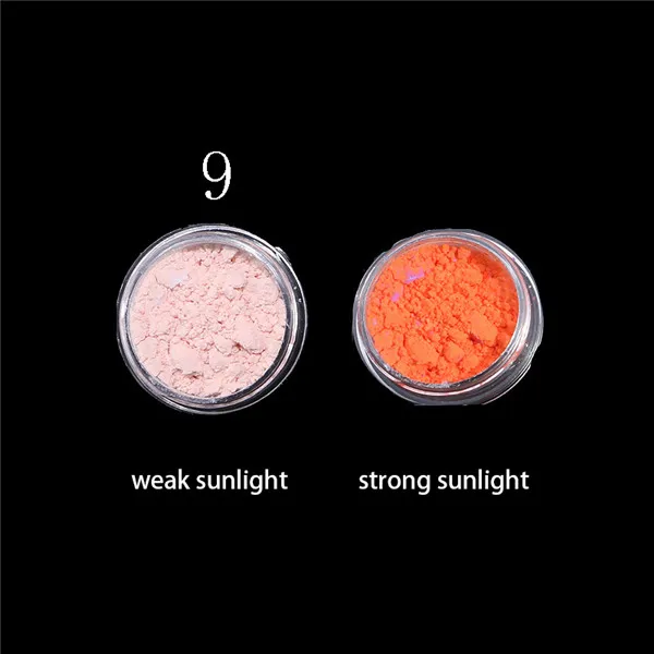 Color 9 1 г Born Queen Sunlight чувствительный порошок УФ свет фотохромный пигмент пыль Цвет Изменение Блестки для ногтей - Цвет: Color 9