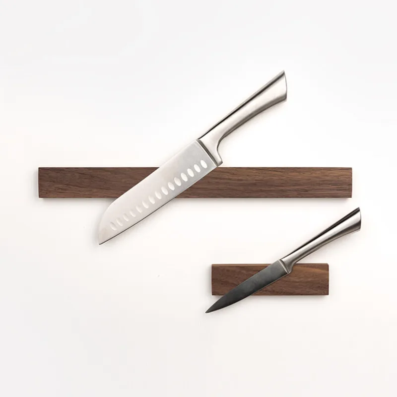 Мощный 2 дюймов магнитная полоса для ножей, твердой латуни настенное крепление деревянный держатель для ножей бар. Профессиональный Магнитный нож и держатель инструмента, уникальный подарок