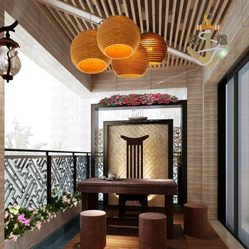 

Small town retro chandelier Hotel Der Bar honeycomb naked pupa cafe personalized leather cardboard Chandelier ZH GY187