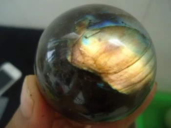 

WBY+++---507+++ NATURAL Labradorite Crystal sphere ball blue Orb Gem Stone