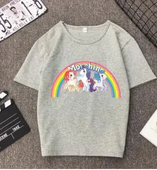 

CPI Kawaii Rainbow UnicornPrinted T Shirt Women Summer Animal T-shirt Short Sleeve Harajuku Femme tshirt White Tee Tops