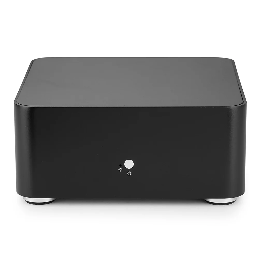 RGEEK Mini ITX компьютерный ПК чехол s Mini настольный HTPC алюминиевый компьютерный чехол Шасси Мини ПК чехол с 200 Вт блок питания