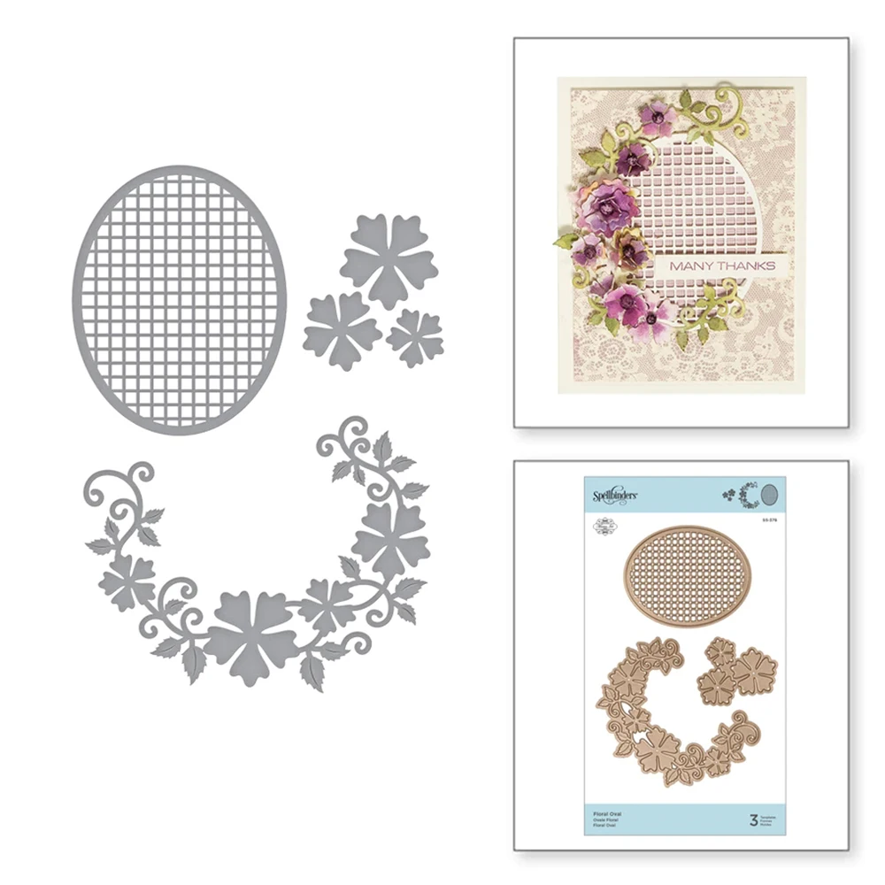 

HamyHo Metal Cutting Die Flower Vines Frame Stencil for DIY Scrapbooking Paper Greeting Card Embossing Dies Handcrafts Making