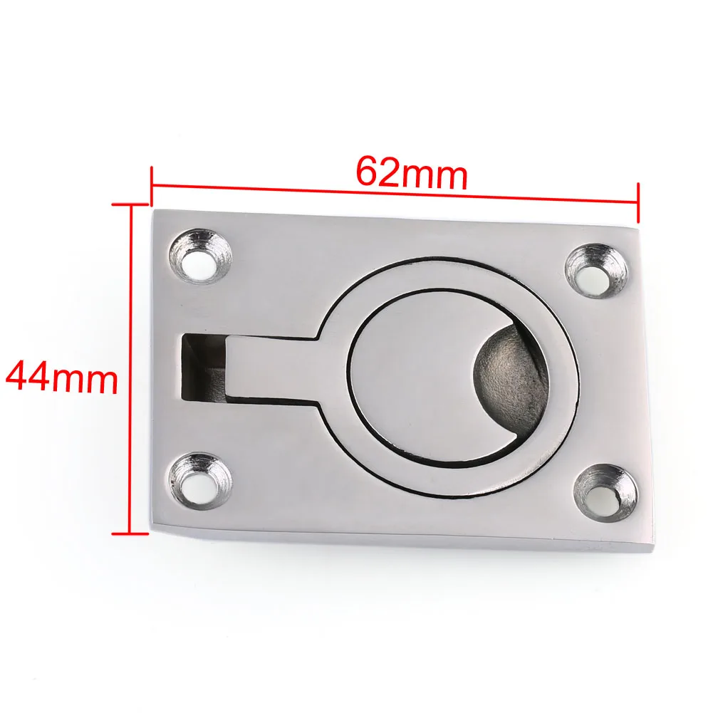  316 Marine Grade Stainless Steel Flush Lifting Handle Pull Boat Hatches Lift Ring 63x44mm Rowing Bo