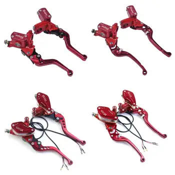 

Red Brake Lever Hydraulic Clutch Master Cylinder Universal 22mm Fluid Reservior 7/8" for Pitbike Dirt Bike Street Bike Honda DOT