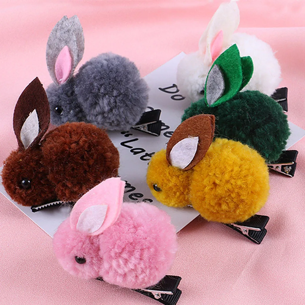 

MUQGEW Baby Girls Headwear Toddler Infant Baby 3D Cartoon Rabbit Hairclip Hairpin Barrettes Headwear Hair Accessories