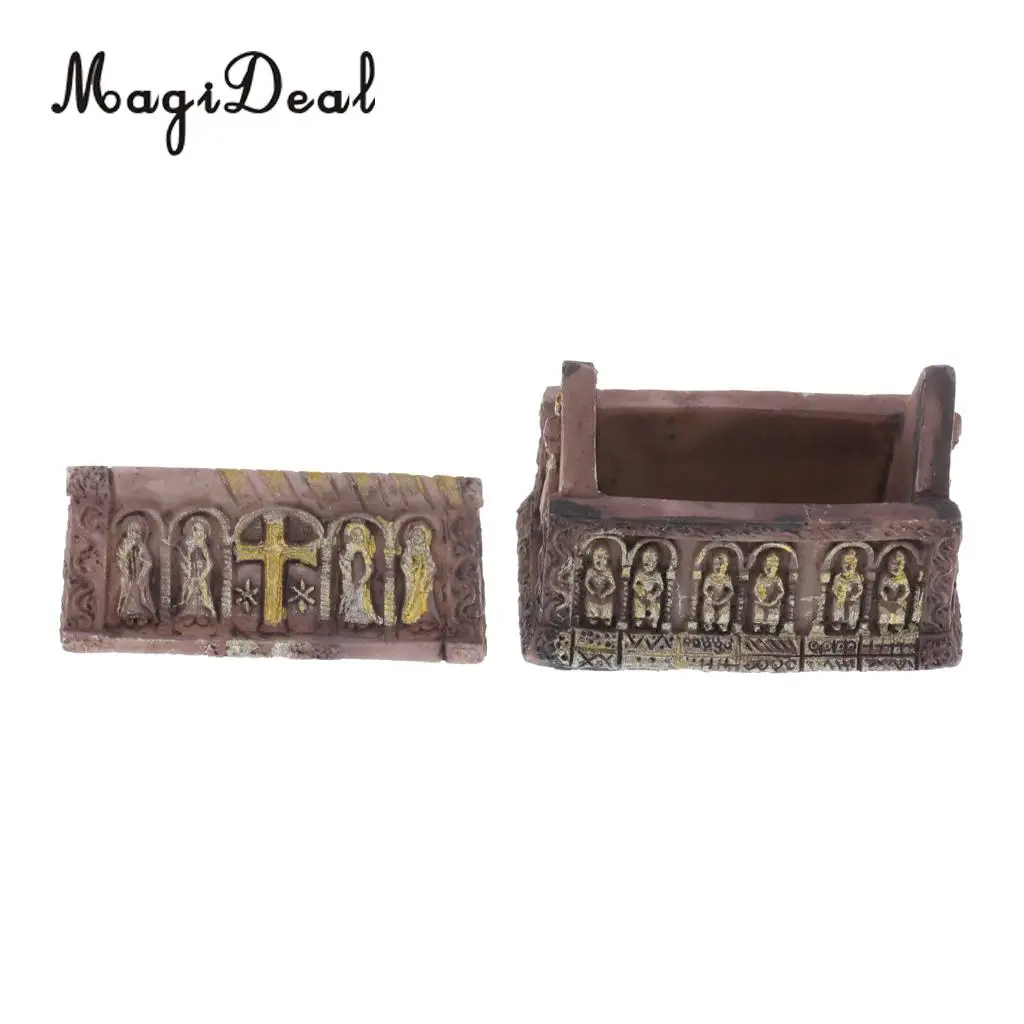 MagiDeal Sand Armor Scene Building Simulation Resin Dry Well Casket Coffin Model Toys for Diorama Wargame