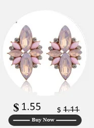 LUBOV серьги-гвоздики с опаловым камнем Модные женские серьги с кристаллами для рождественской вечеринки брендовые элегантные Кристальные Сережки для женщин подарок
