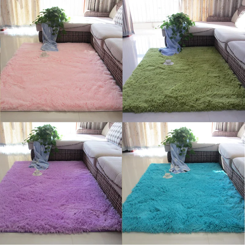 Nordic white living room carpet coffee table cushion room bedroom floor mat bedside blanket cute rectangular plush floor rug