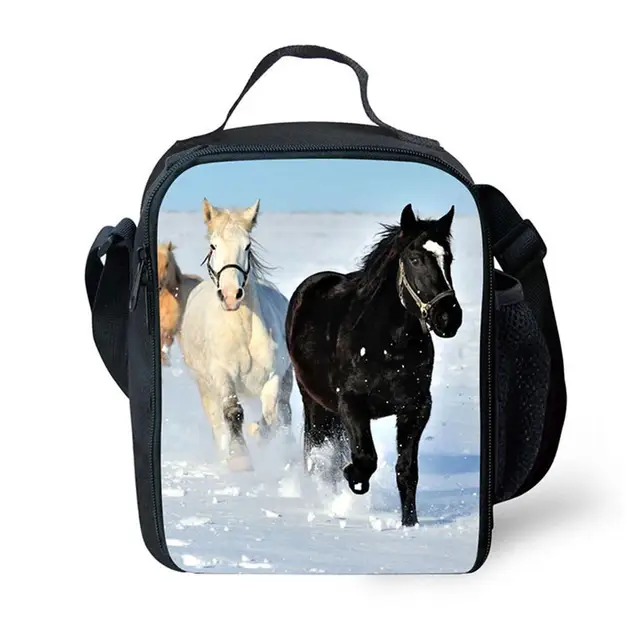 Fashion Portable 3D horse Insulated lunch Bag Thermal Food Picnic Lunch