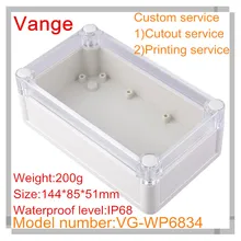 2 шт./лот Прозрачная крышка Монтажная коробка 144*85*51 мм IP68 водонепроницаемый пластиковый корпус diy для модуль датчика устройства
