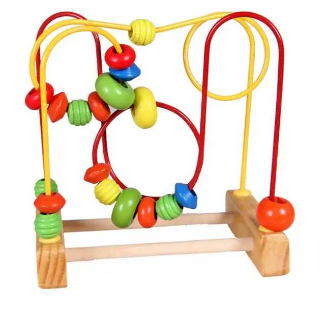 1 SET Counting Round bead Wire Maze Roller Coaster Wooden early Educational Toy for Baby Kids 1 SET Counting Round bead Wire Maze Roller Coaster Wooden early Educational Toy for Baby Kids