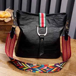 Новая мода Сумки 2017 пакета(ов) Для женщин Винтаж сумки на плечо из искусственной кожи Этническая Красочные Вышитые широкий ремень