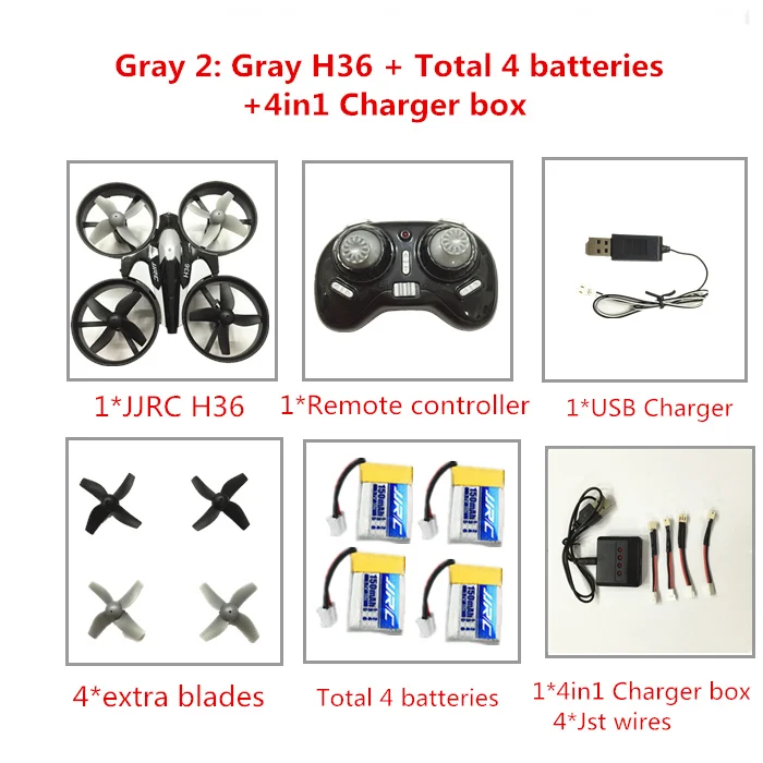 Радиоуправляемый Дрон мини-Дрон JJRC H36 6 осевой Радиоуправляемый квадрокоптер с безголовым режимом дроны один ключ возврат Радиоуправляемый вертолет игрушка Подарки - Цвет: Gray 2