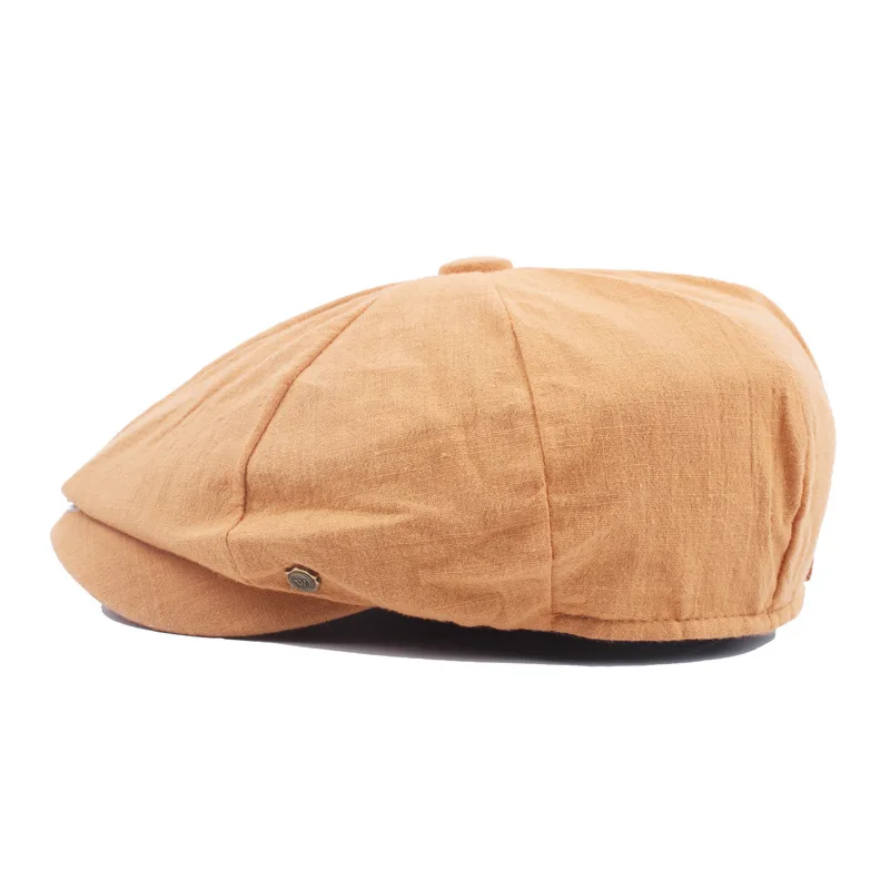 Модная кепка Newsboy для мужчин и женщин, хлопковая кепка для гольфа, для вождения на плоской подошве, унисекс, береты, шапка