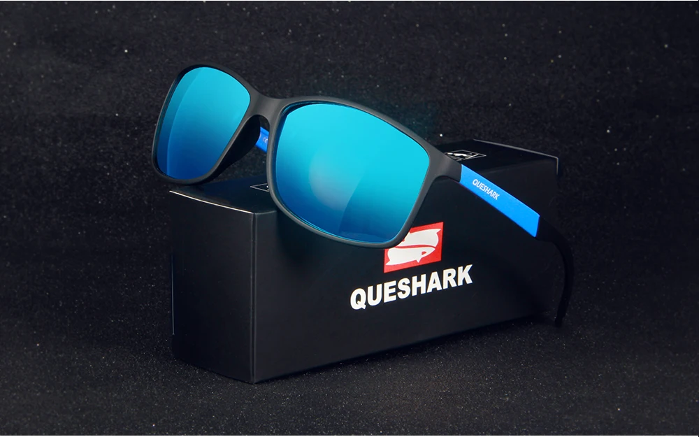 QUESHARK TR90, гибкая оправа, поляризационные очки для рыбалки, Uv400, походные, для кемпинга, катания на лыжах, квадратные очки, спортивные, рыболовные солнцезащитные очки