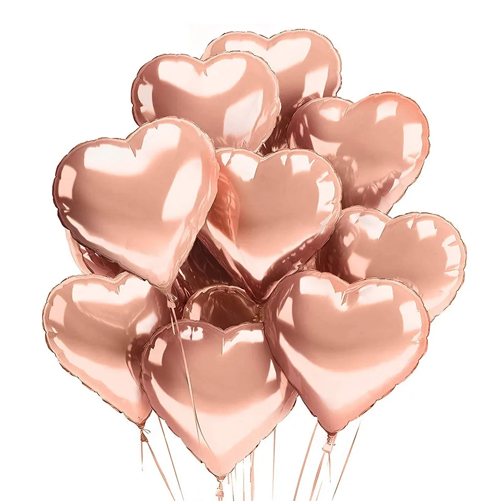 

10pcs Love Balloon Wedding Party Decoration Happy Birthday Decor Balloons Kit Rose Gold Birthday Banner Confetti Balloons