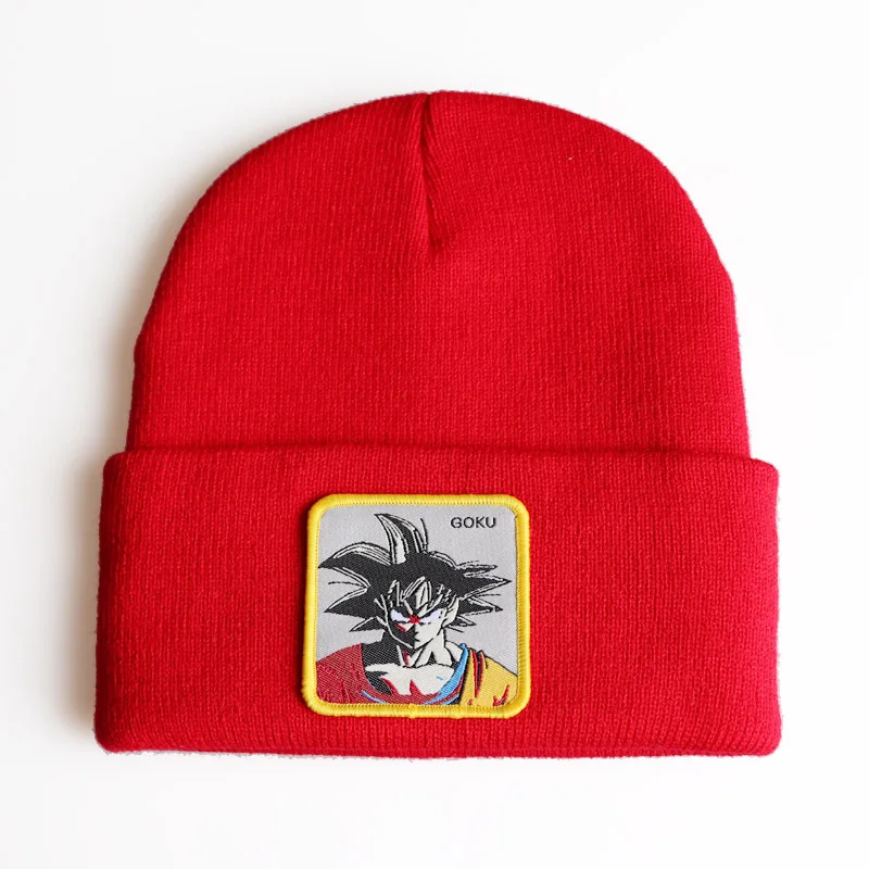 Dragon Ball Аниме сын шляпа Гоку кепка хип-хоп шапочки вязаный мультфильм зима теплая Кепка Регулируемая крутая вышивка шляпа косплей подарок