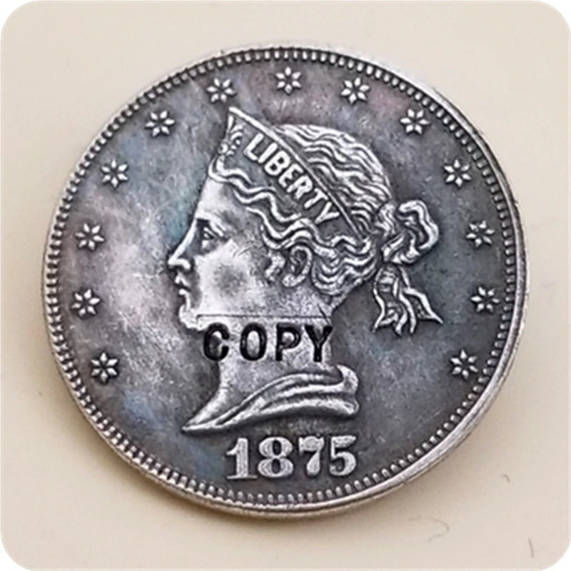 

COPY REPLICA USA 1875 20C Sailor Head Twenty Cents Patterns COPY COIN FREE SHIPPING