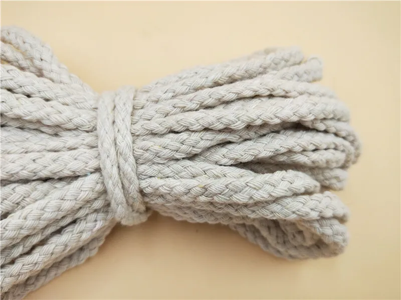 7 мм бежевая нить хлопок толстые шнуры для домашнего текстиля ремесло DIY ручной работы декоративные аксессуары 80 м/лот шнур