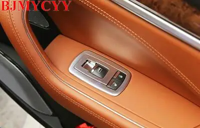 

BJMYCYY Auto Car Door Armrest Window Lift Switch Button Cover Trim Styling Sticker ABS Fit For Maserati Ghibli Levante x4