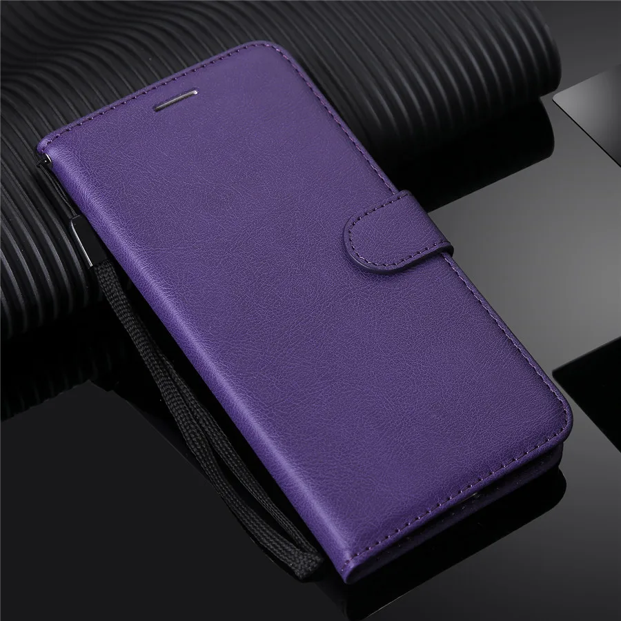 Роскошный чехол-портмоне с функцией подставки разноцветные Чехол-книжка из искусственной кожи чехол для SAMSUNG S10 S9 плюс S8+ S5 6 7 Edge J530 J730 A8 A750 J4 J6 крышка - Цвет: Purple 1
