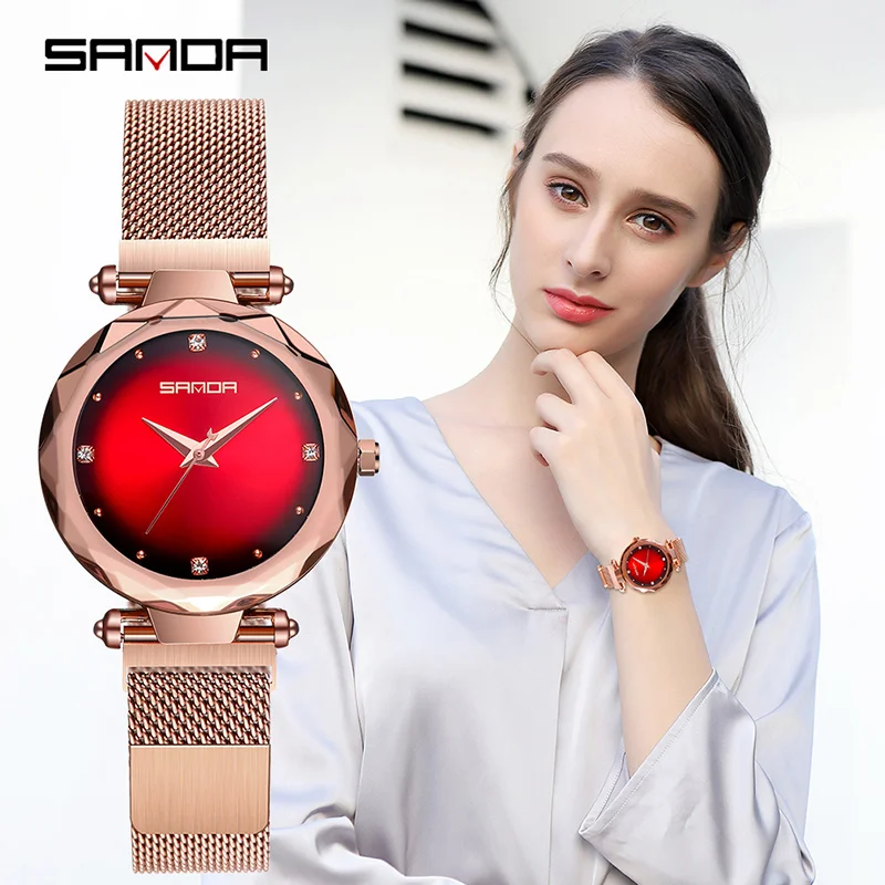 

Gradient&Solar System Watch Women Watch Magnet Strap Lazy Ladies Watch Elegant Female Watch Milan Mesh Belt Quartz Reloj Mujer