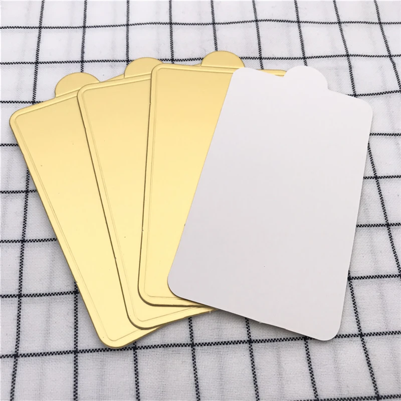 Aomily Gold 100 шт./компл. прямоугольный мусс для торта дощатка кекса десертные дисплеи