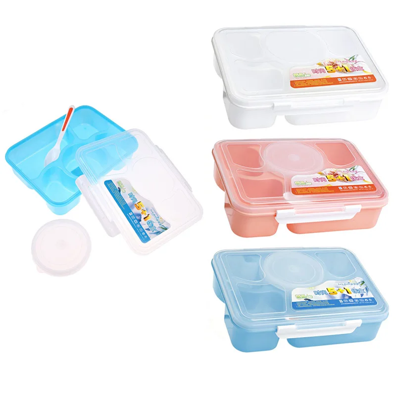 

Modern Ecofriendly Outdoor Portable Microwave Box with Soup Bowl Food Containers 1170mL