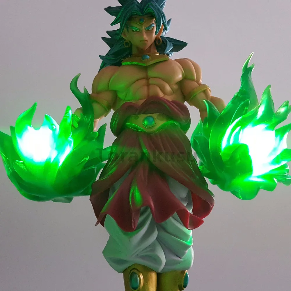 Dragon Ball Z фигурки игрушки Broly Green power аниме Dragon Ball Супер Broly светодиодные фонари модель игрушки Esferas Del Dragon