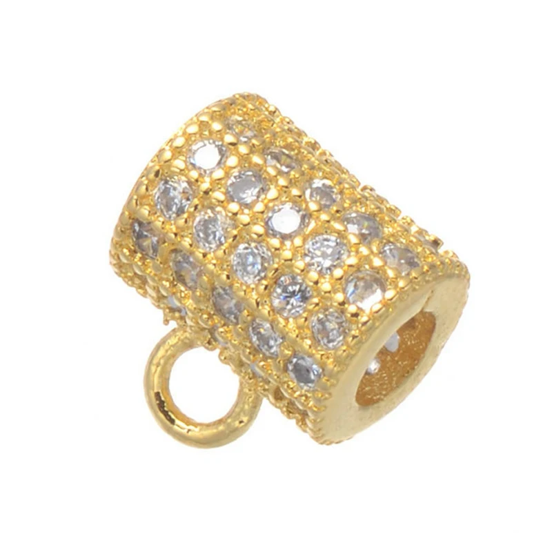 

Supplies For Jewelry Wholesale 10pcs lot Wholesale Copper Micro Pave CZ Rhinestone 8mm Bail Beads For Jewelry Making