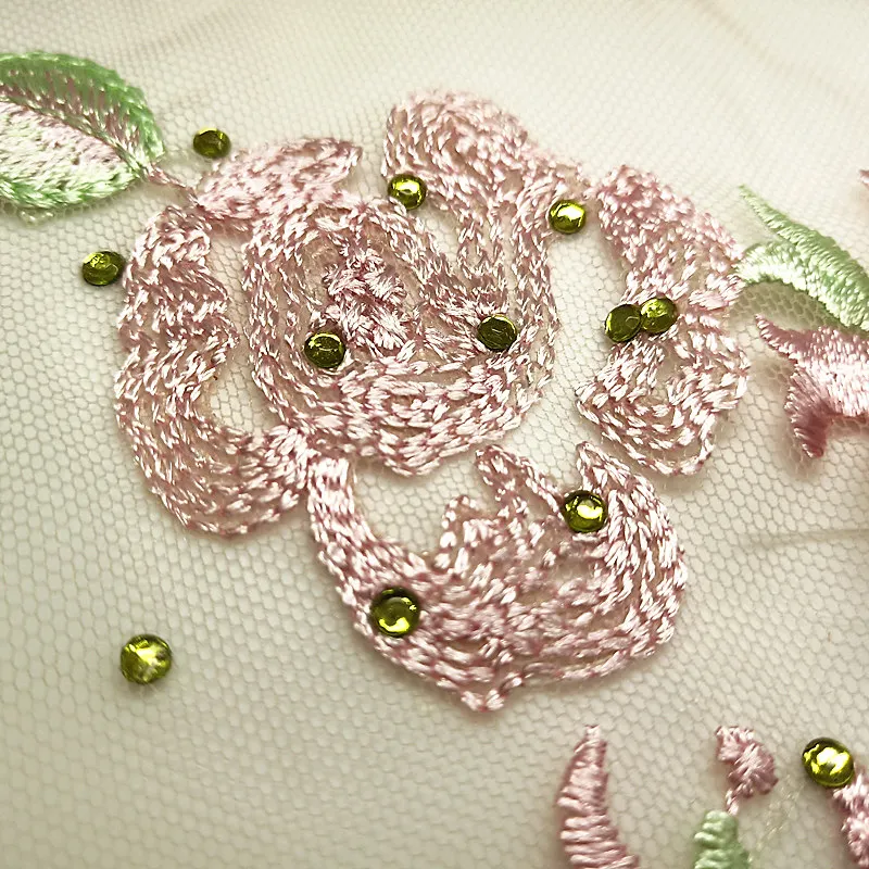 Embroidered Flower Patch Embroidery Beaded Applique Lace Patches For Clothing Wedding (24)